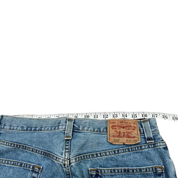 LEVIS 505 Regular Fit Jeans 34x36 Light Blue Y2K - Picture 13 of 14